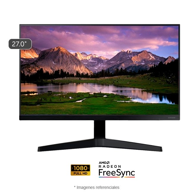 Monitor Samsung Essential S3 (Plano), 27" Full HD (1920x1080), Panel IPS, Frecuencia de 100 Hz, HDMI, DisplayPort, 4ms, AMD FreeSync